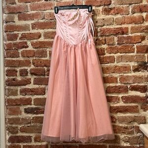 Pink sparkle corset dress with crown and wand - Halloween